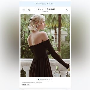 Worn once black Hill House Catalina Dress